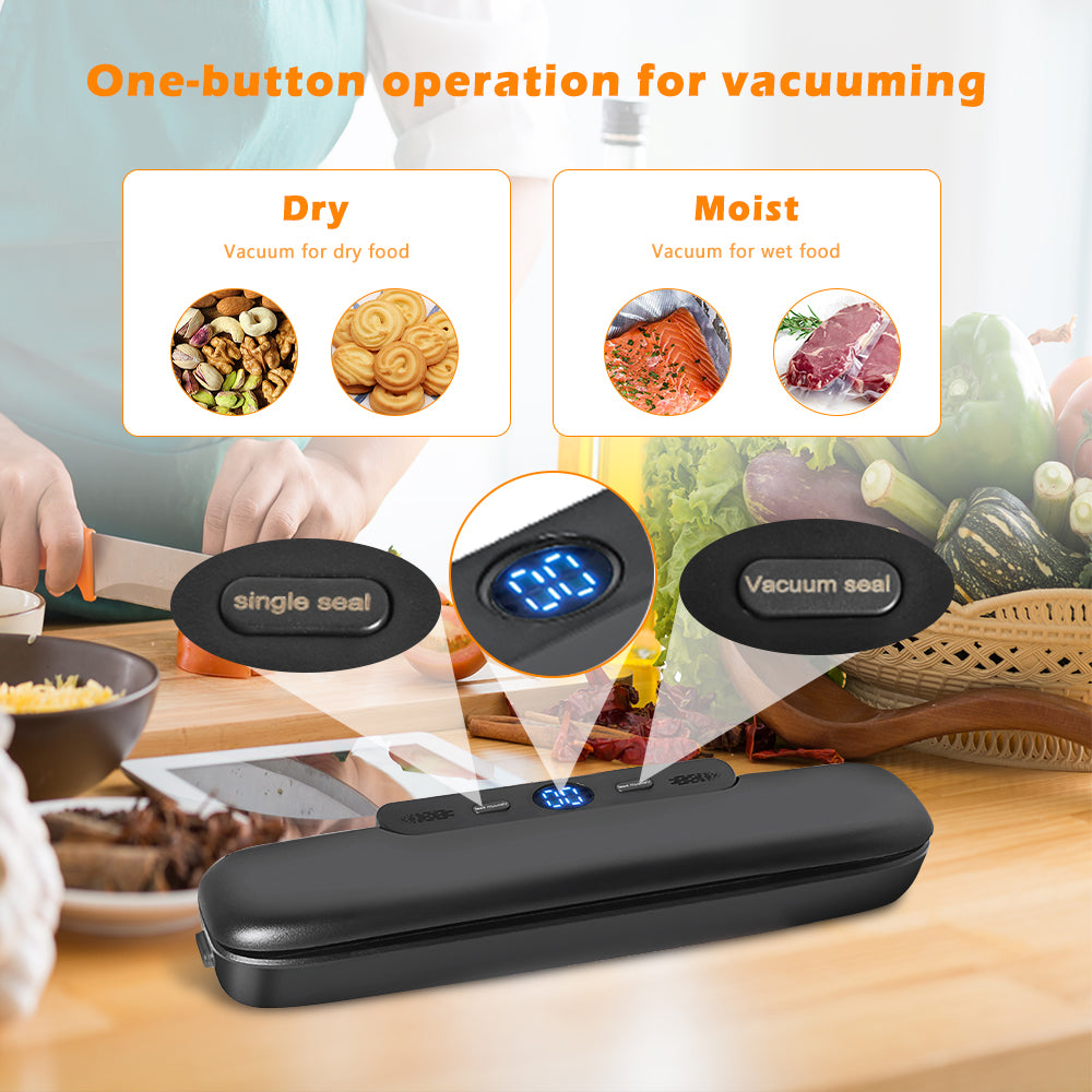 Vacuum Sealer Packaging Machine Food Vacuum Sealer with Free 10Pcs Vacuum Bags Household Vacuum Food Sealing