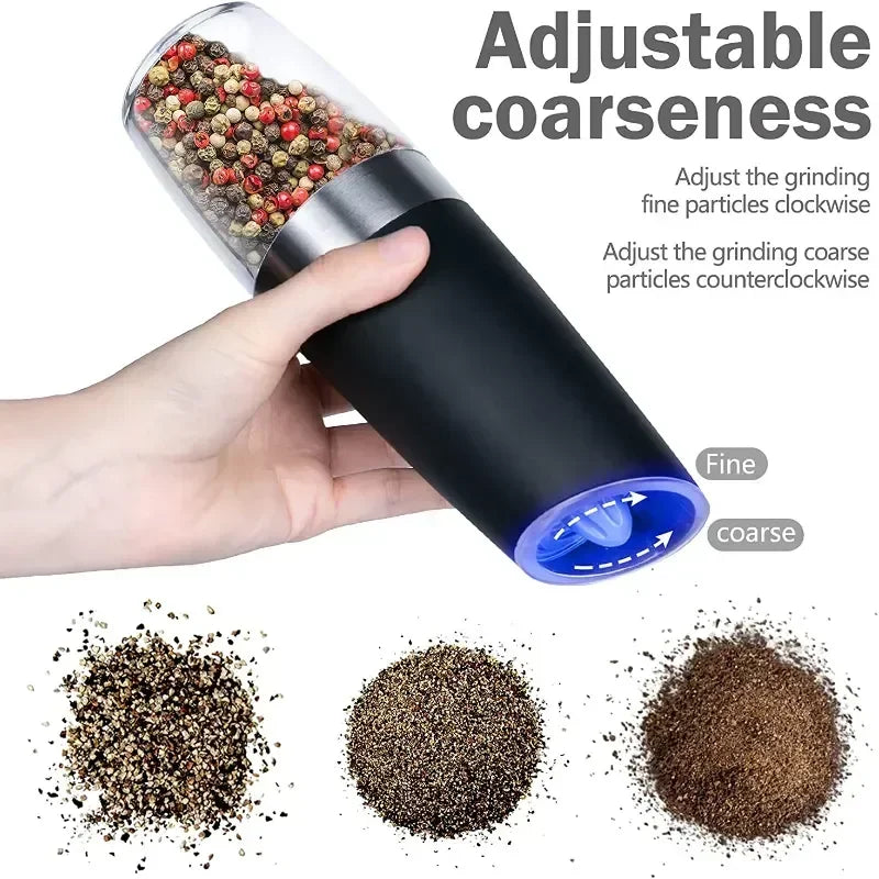 Electric Herb Coffee Grinder Automatic Gravity Induction Pepper Shaker Gravity Spice Mill Adjustable Grinder Kitchen Mill Tool